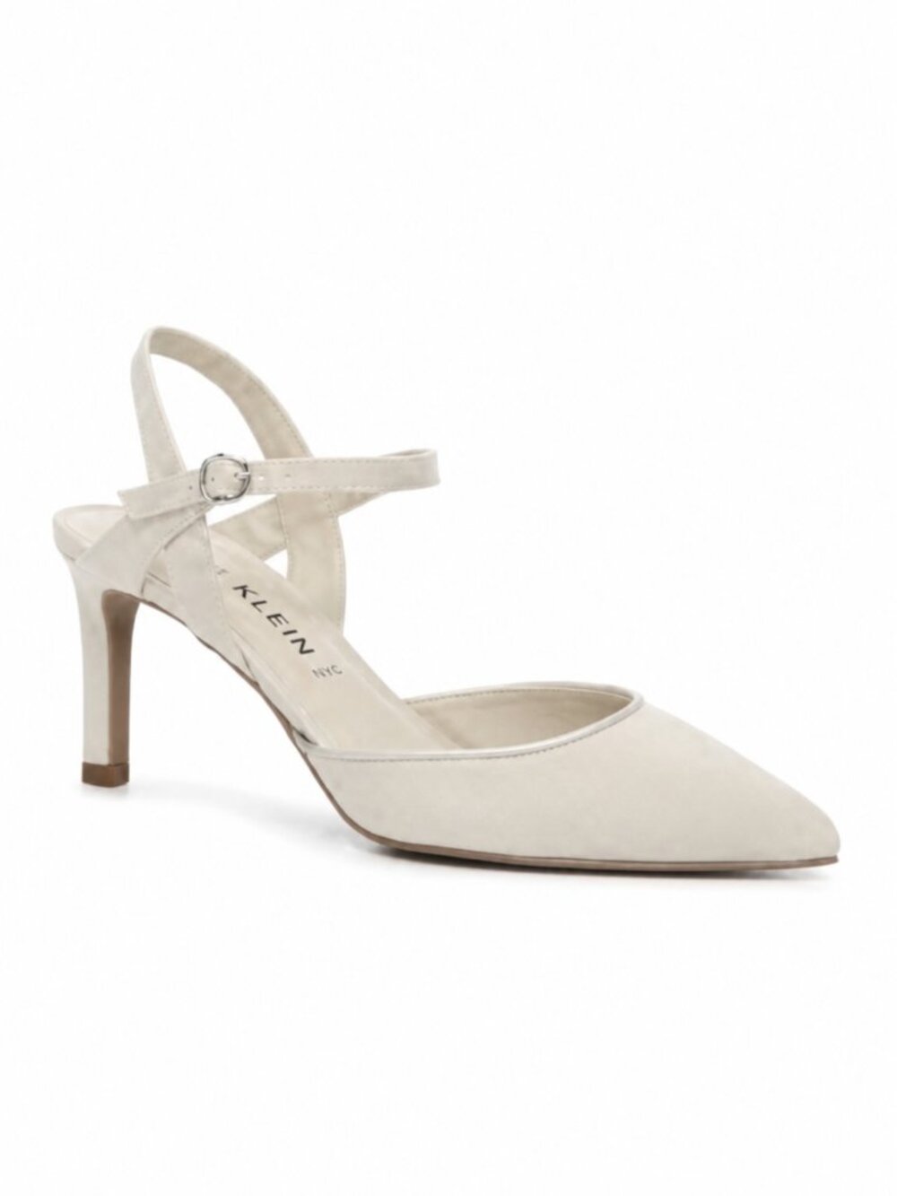 Anne Klein Rita Silver Womens Pointed Toe Heels 9 Slingback Elegant Evening Core